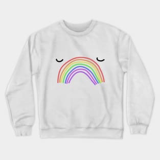 A sad rainbow Crewneck Sweatshirt